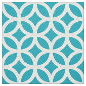 Aqua Blue Geometric Pattern Fabric Stof (Swatch)