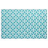Aqua Blue Geometric Pattern Fabric Stof (Fat Quarter)