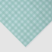 Aqua Blue Gingham Controleert tissuepapier (Detail)