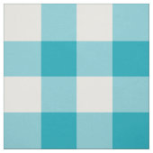 Aqua Blue Gingham Pattern Fabric Stof (Swatch)