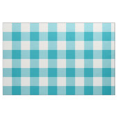 Aqua Blue Gingham Pattern Fabric Stof (Fat Quarter)