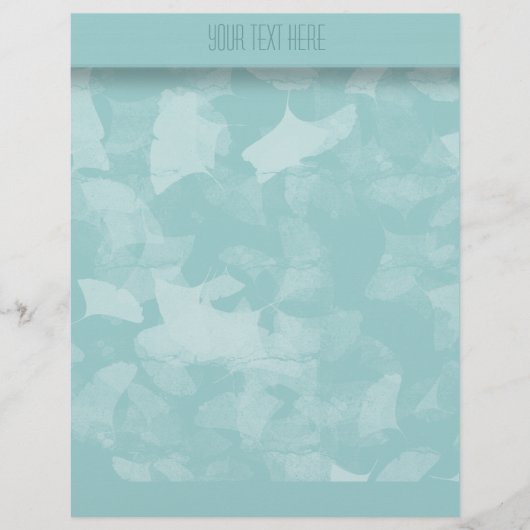 Aqua Blue Gingko laat flyer (Voorkant)