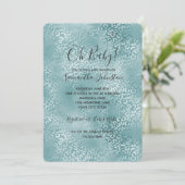 Aqua Blue Glam Luipaard Print Kaart (Staand voorkant)