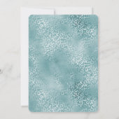 Aqua Blue Glam Luipaard Print Kaart (Achterkant)