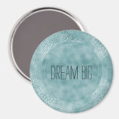 Aqua Blue Glam Luipaard Print Magneet (Voorkant / Achterkant)