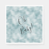 Aqua Blue Glam Stripes Servet (Voorkant)