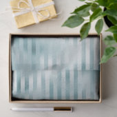 Aqua Blue Glam Stripes Tissuepapier (Geschenk)