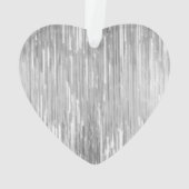 Aqua Blue Glam Tinsel Stripes Ornament (achterkant)