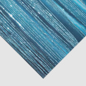 Aqua Blue Glam Tinsel Stripes Tissuepapier (Detail)