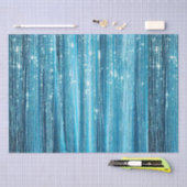 Aqua Blue Glam Tinsel Stripes Tissuepapier (Craft)