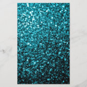Aqua blue glanzend glitter flyer (Voorkant)