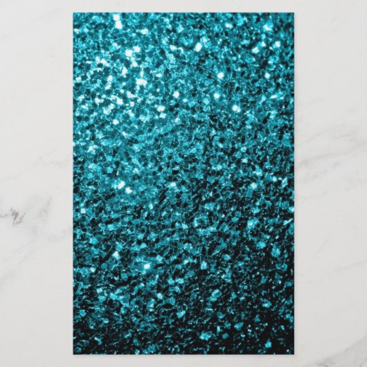 Aqua blue glanzend glitter flyer (Voorkant)