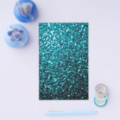 Aqua blue glanzend glitter flyer (Enkel)