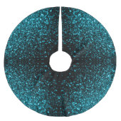 Aqua blue glanzend glitter kerstboom rok (Voorkant)