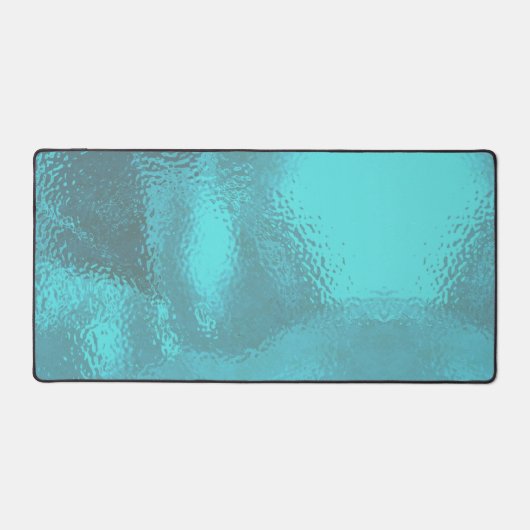 Aqua Blue Glass Bureaumat (Voorkant)