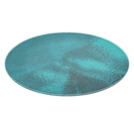 Aqua Blue Glass Snijplank (Hoek)