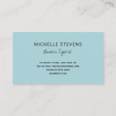 Aqua blue glitter black lash technicus typografie visitekaartje (Achterkant)