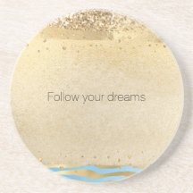 Aqua Blue Glitter Confetti Animal Print      