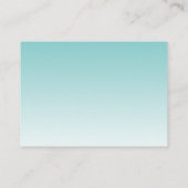 Aqua Blue Glitter Glam Behuizing Kaart (Achterkant)