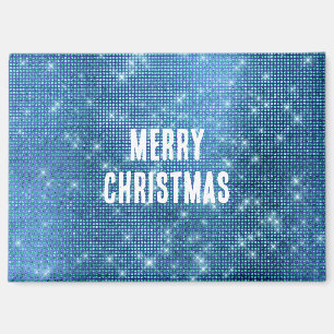 Aqua Blue Glitter Kerstmis Magneet
