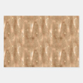 Aqua Blue Glitzy Glitter Peacock Feathers Inpakpapier Vel (Voorkant 3)