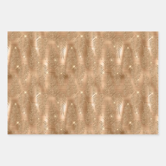 Aqua Blue Glitzy Glitter Peacock Feathers Inpakpapier Vel (Voorkant 3)