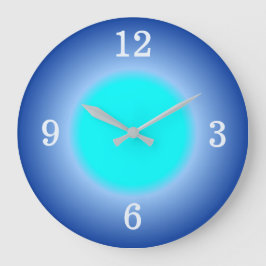 Aqua Blue Glow Effecten Wandklok