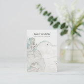 AQUA BLUE GOLD AGATE MARBLE EARRING DISPLAY CARD VISITEKAARTJE (Staand voorkant)