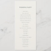 AQUA BLUE GOLD AGATE WEDDING CEREMONY PROGRAMMA (Achterkant)
