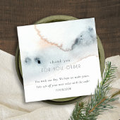 Aqua Blue Gold Beachy Hartelijk dank voor uw beste Vierkante Visitekaartje