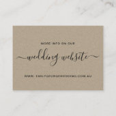 AQUA BLUE GOLD FOLIAGE WREATH WEDDING WEBSITE INFORMATIEKAARTJE (Achterkant)