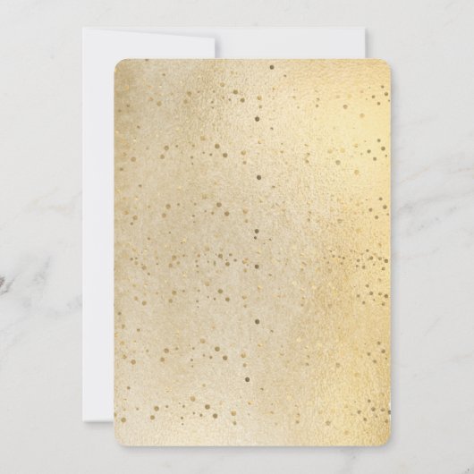 Aqua Blue Gold Glitter Confetti Animal Print Kaart (Achterkant)