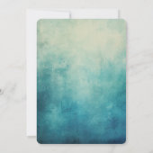 Aqua Blue Gold Glitter Tropical Palm Tree Wedding Kaart (Achterkant)