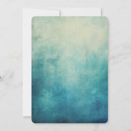 Aqua Blue Gold Glitter Tropical Palm Tree Wedding Kaart