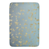 Aqua Blue Gold Ombre Sterren Badmat (Voorkant Verticaal)