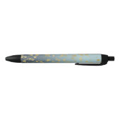 Aqua Blue Gold Ombre Sterren Zwarte Inkt Pen (Bodem)