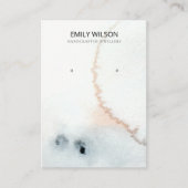 AQUA BLUE GOLD WATERVERF BRUSH EARRING DISPLAY VISITEKAARTJE (Voorkant)