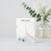 AQUA BLUE GOLD WATERVERF BRUSH KETTING DISPLAY VISITEKAARTJE (Staand voorkant)