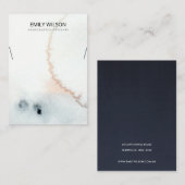 AQUA BLUE GOLD WATERVERF BRUSH KETTING DISPLAY VISITEKAARTJE (Voorkant / Achterkant)