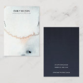 AQUA BLUE GOLD WATERVERF BRUSH KETTING DISPLAY VISITEKAARTJE (Voorkant / Achterkant)