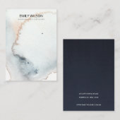 AQUA BLUE GOLD WATERVERF WAVES DIE DE BEELDSCHERM VISITEKAARTJE (Voorkant / Achterkant)