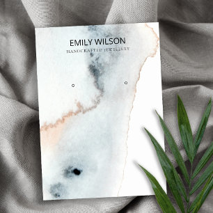 AQUA BLUE GOLD WATERVERF WAVES DIE ONTBREKEN VISITEKAARTJE