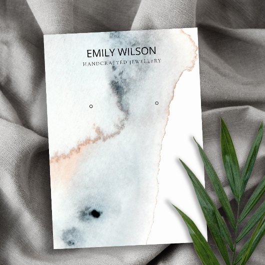 AQUA BLUE GOLD WATERVERF WAVES DIE ONTBREKEN VISITEKAARTJE