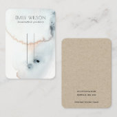 AQUA BLUE GOLD WATERVERF WAVES HAIRPIN DISPLAY VISITEKAARTJE (Voorkant / Achterkant)