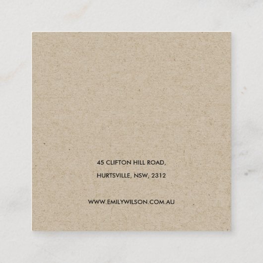 AQUA BLUE GOLD WATERVERF WAVES KETTING DISPLAY VIERKANTE VISITEKAARTJE (Achterkant)