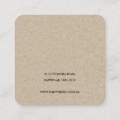 AQUA BLUE GOLD WATERVERF WAVES KETTING DISPLAY VIERKANTE VISITEKAARTJE (Achterkant)