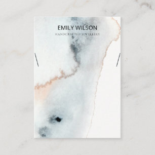 AQUA BLUE GOLD WATERVERF WAVES KETTING DISPLAY VISITEKAARTJE