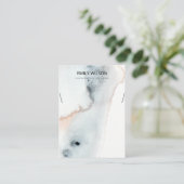 AQUA BLUE GOLD WATERVERF WAVES KETTING DISPLAY VISITEKAARTJE (Staand voorkant)