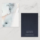 AQUA BLUE GOLD WATERVERF WAVES KETTING DISPLAY VISITEKAARTJE (Voorkant / Achterkant)