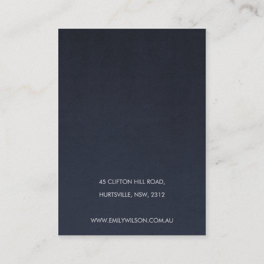 AQUA BLUE GOLD WATERVERF WAVES KETTING DISPLAY VISITEKAARTJE (Achterkant)